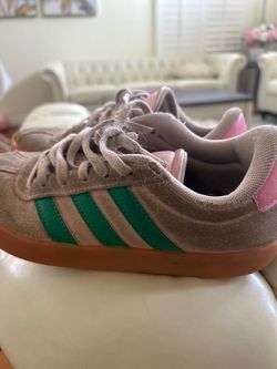 Adidas Gazelle Sneakers Taupe Green Pink