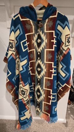 Authentic Colombian Geometric Ruana