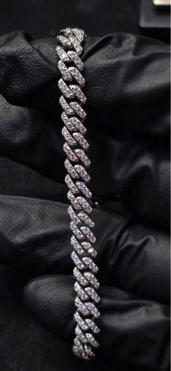 Diamond skinny Cuban bracelet