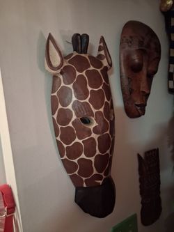 Carved Giraffe Mask
