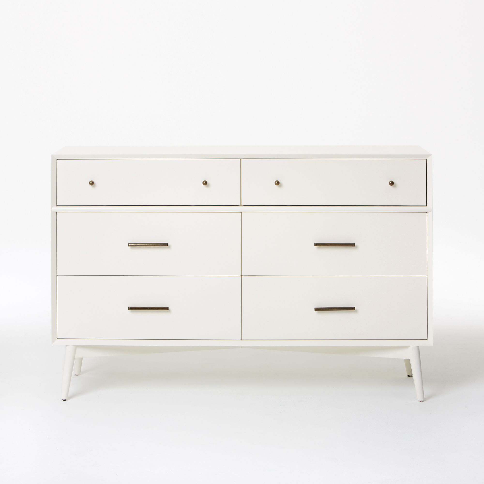 West Elm Mid Century 6 Drawer Dresser - White