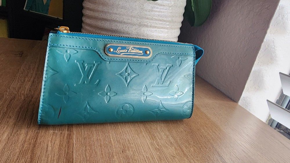 Louis Vuitton Vernis Trousse Cosmetic Pouch Teal