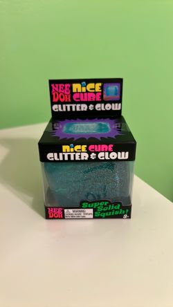 Needoh Blue nice cube glitter & glow