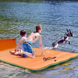 Floating Water Pad 18’ x 6' Floating Oasis Foam Mat Orange