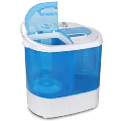 New Portable Washing Machine - Mini Lightweight Twin Tub Wash&Spinner 10 lbs Gravity Drain Hose(Dual, 10lbs)