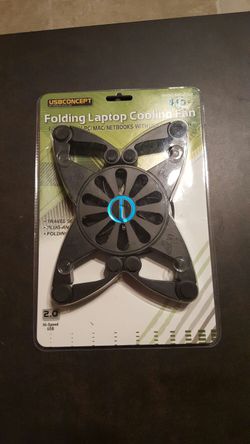 Folding Laptop Cooling Fan. Brand new. Never opened.