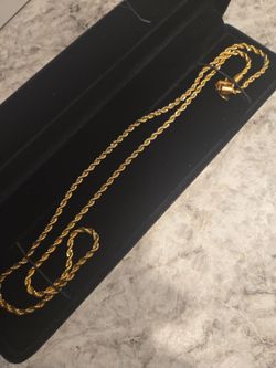 18K Gold PVD Stainless Steel Rope Chain