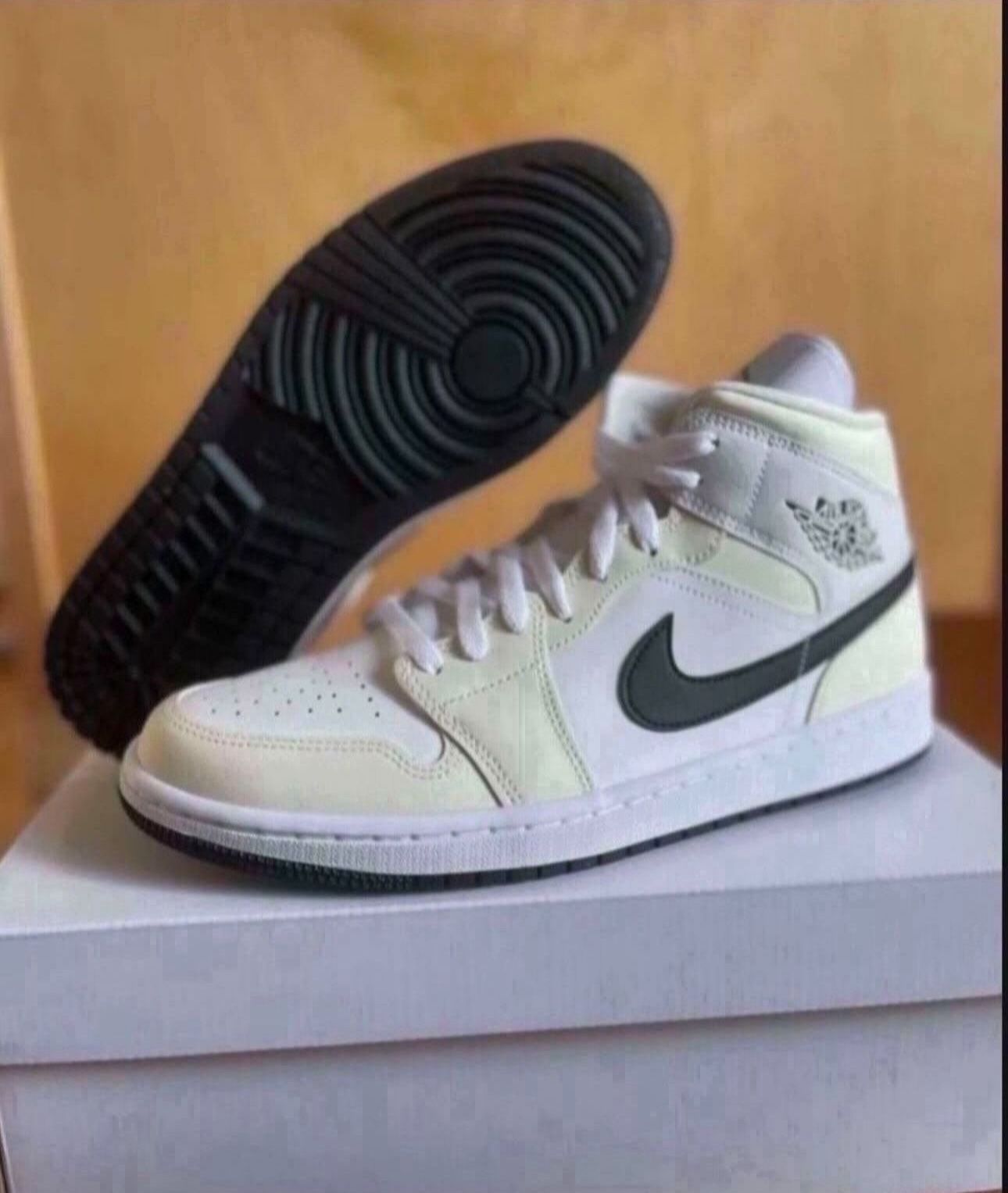 Nike Air Jordan 1 Mid Coconut Milk Womens Size 11W/9.5 Mens Brand New
