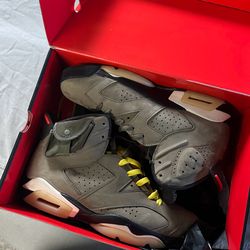 Travis scott air jordan 6 olive