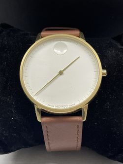 Movado Watch Brown Museum Brown Strap 41mm