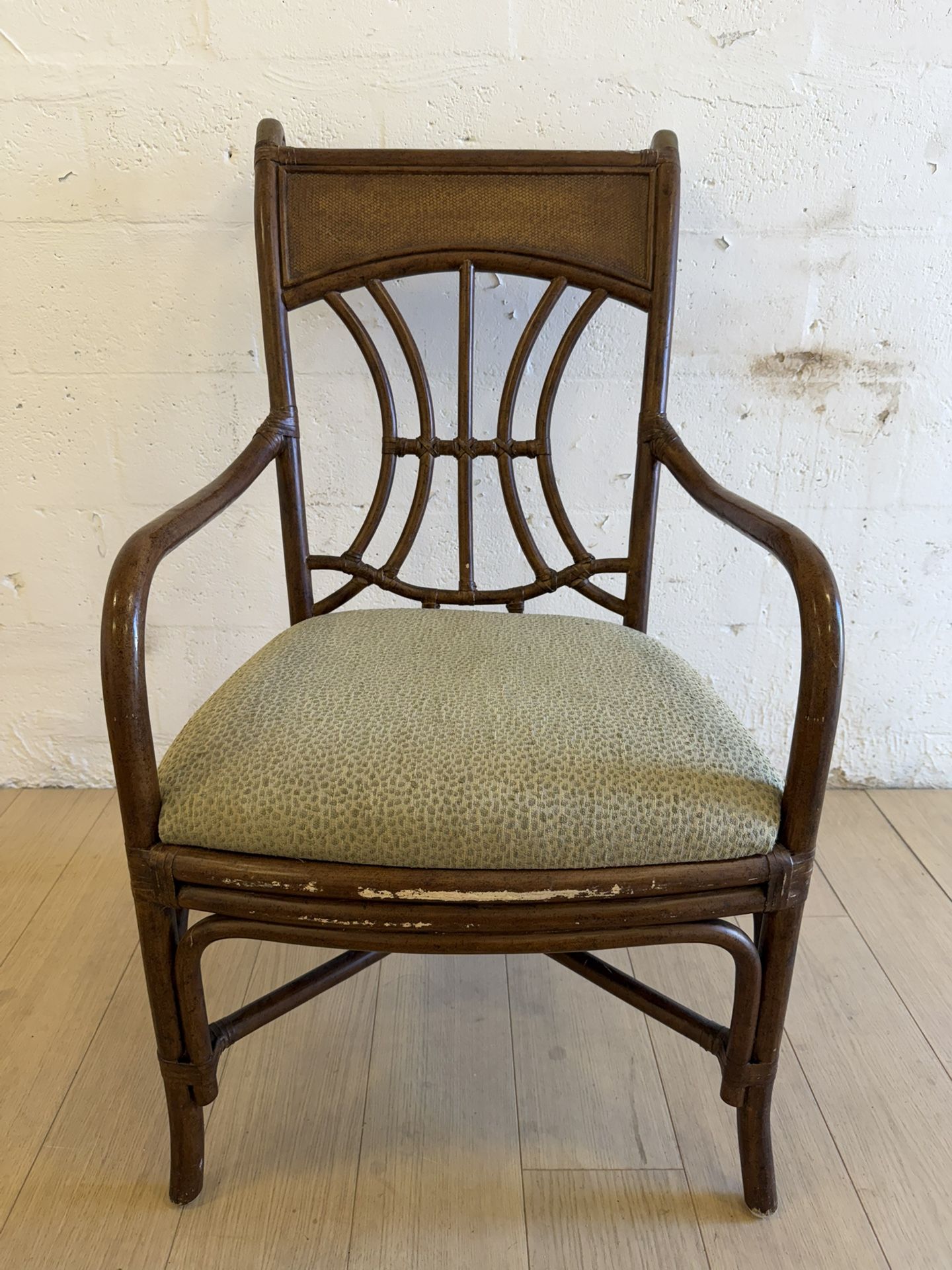 4 Vintage Bamboo Dining Chairs