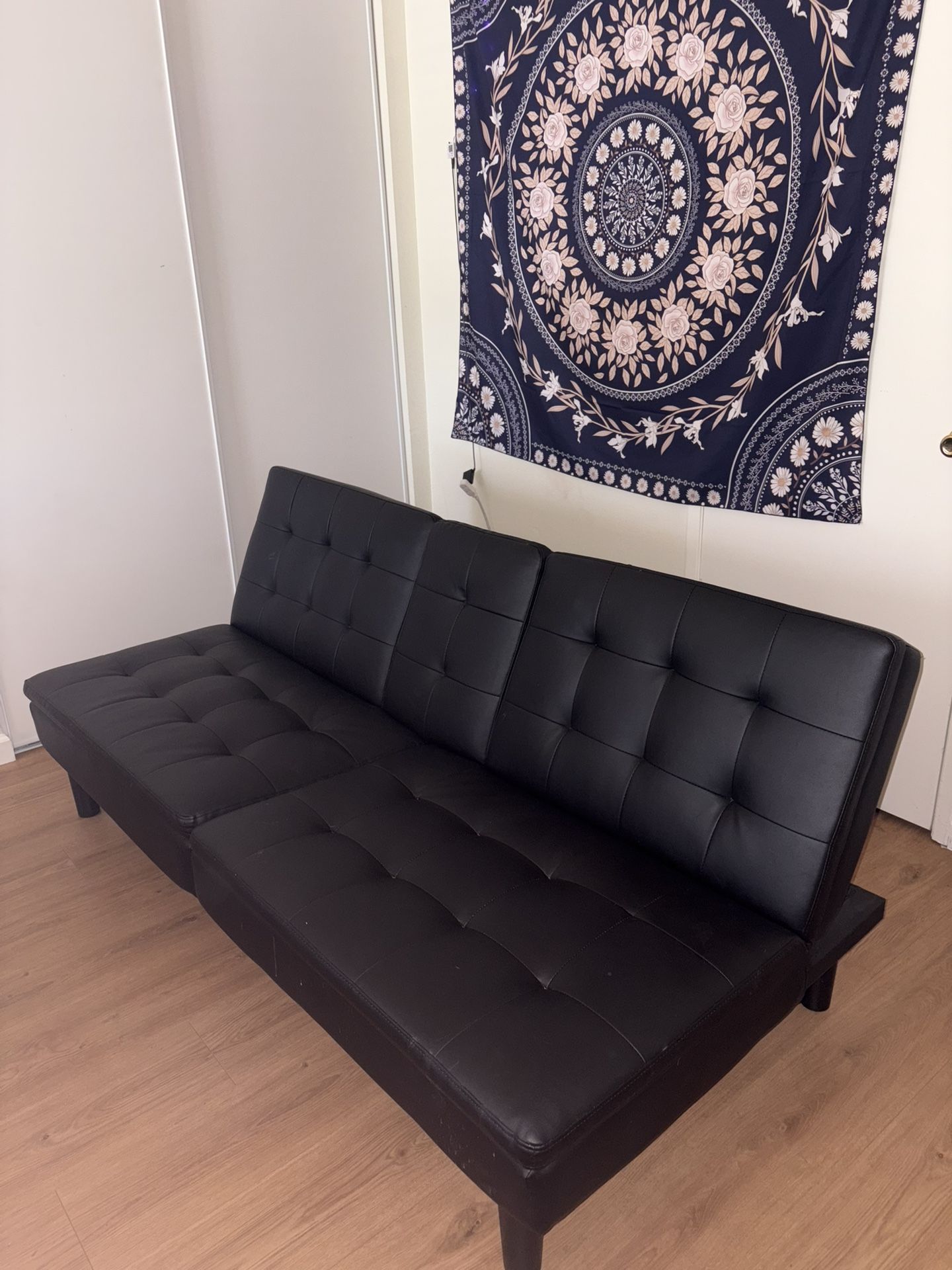 Leather Futon Couch Bed