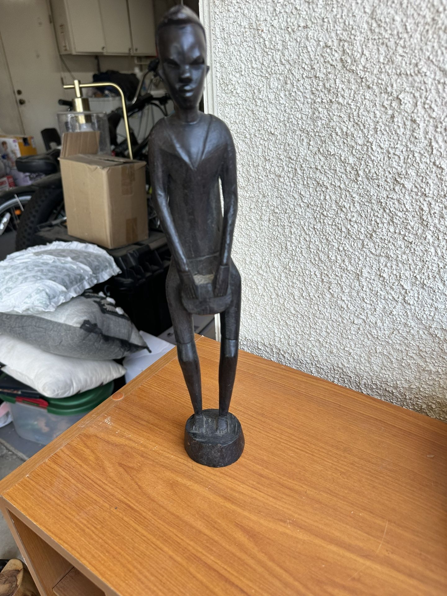vintage African hand-carved ebony wood