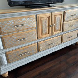 Antique Hardwood Dresser 