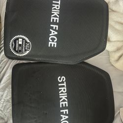 2pc Curved Bulleft proof Weight Vest Plates Size 10x12x0.5 inches -7.5LB (Pair) black