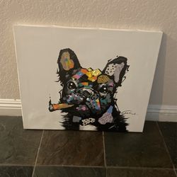Dog Smoking Cigar Painting