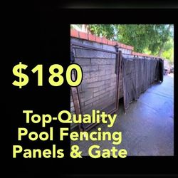 Top-Quality Pool Safery Fence with Gate (or Backyard Dog Kennel- Fenced Playpen)