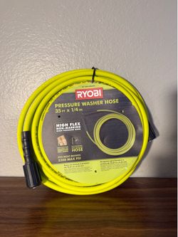 RYOBI 1/4 in. x 35 ft. 3,300 PSI Pressure Washer Replacement Hose