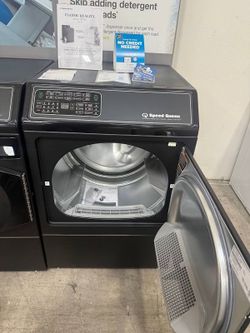 Speed Queen DF7 7.0 Cu Ft Matte Black Front Load Gas Dryer DF7004BG