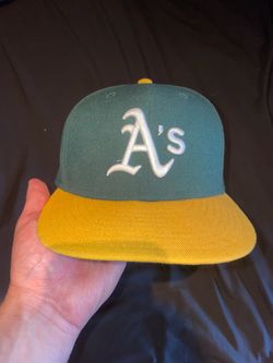New Era 59FIFTY Oakland Athletics MLB Fitted Cap, Green/Yellow, 7 1/8