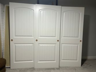Hollow core Masonite bypass closet doors