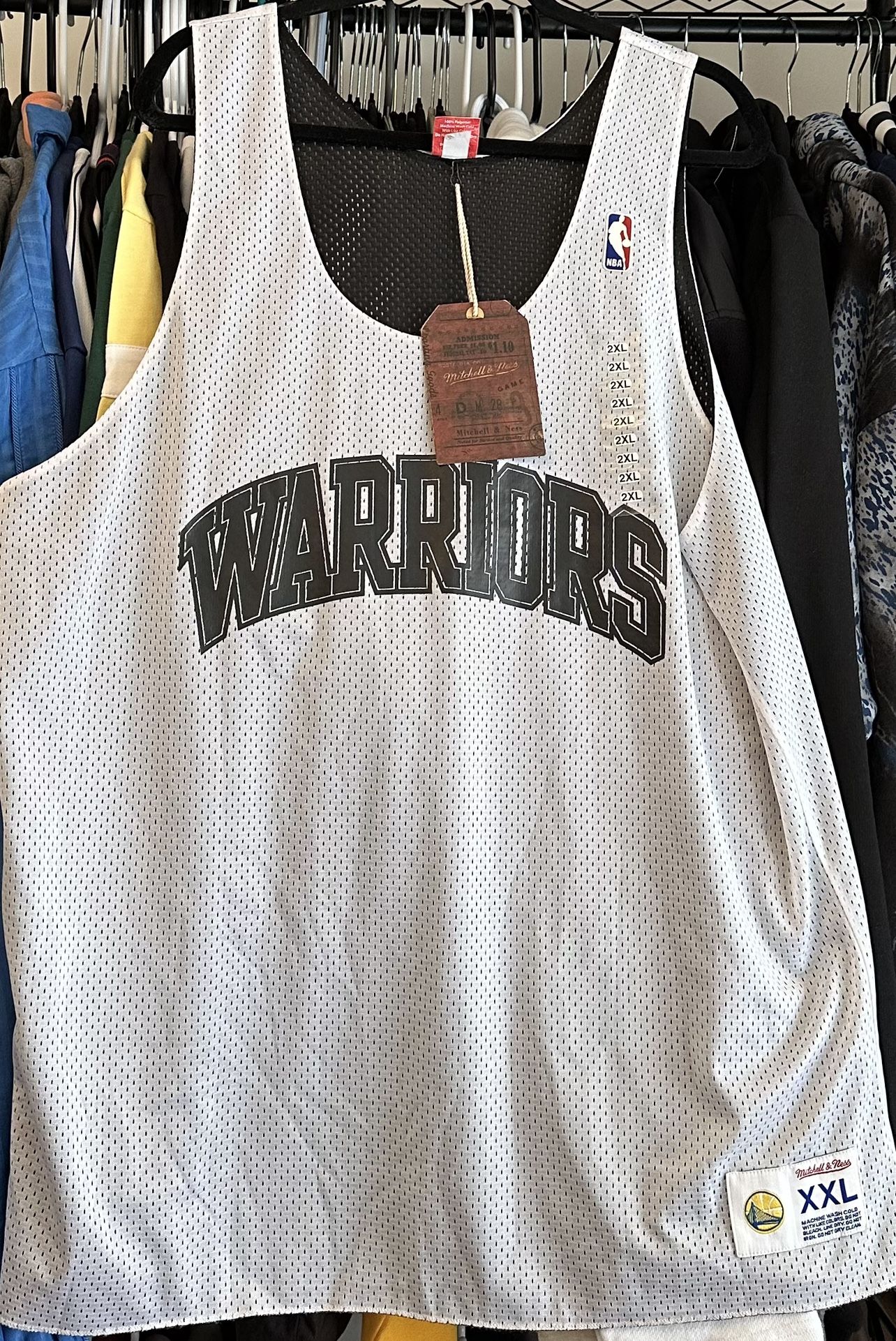 Mitchell & Ness NBA Golden State Warriors Reversible Mesh Jersey “ Black/White “ Size 2XL