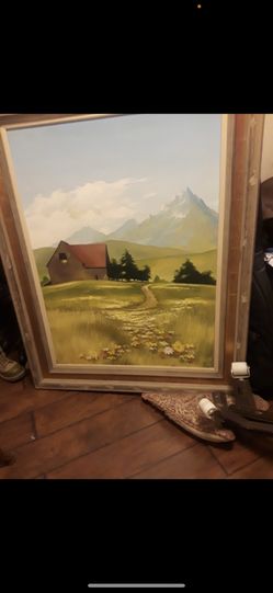 Vintage Picture Landscape Gold Frame