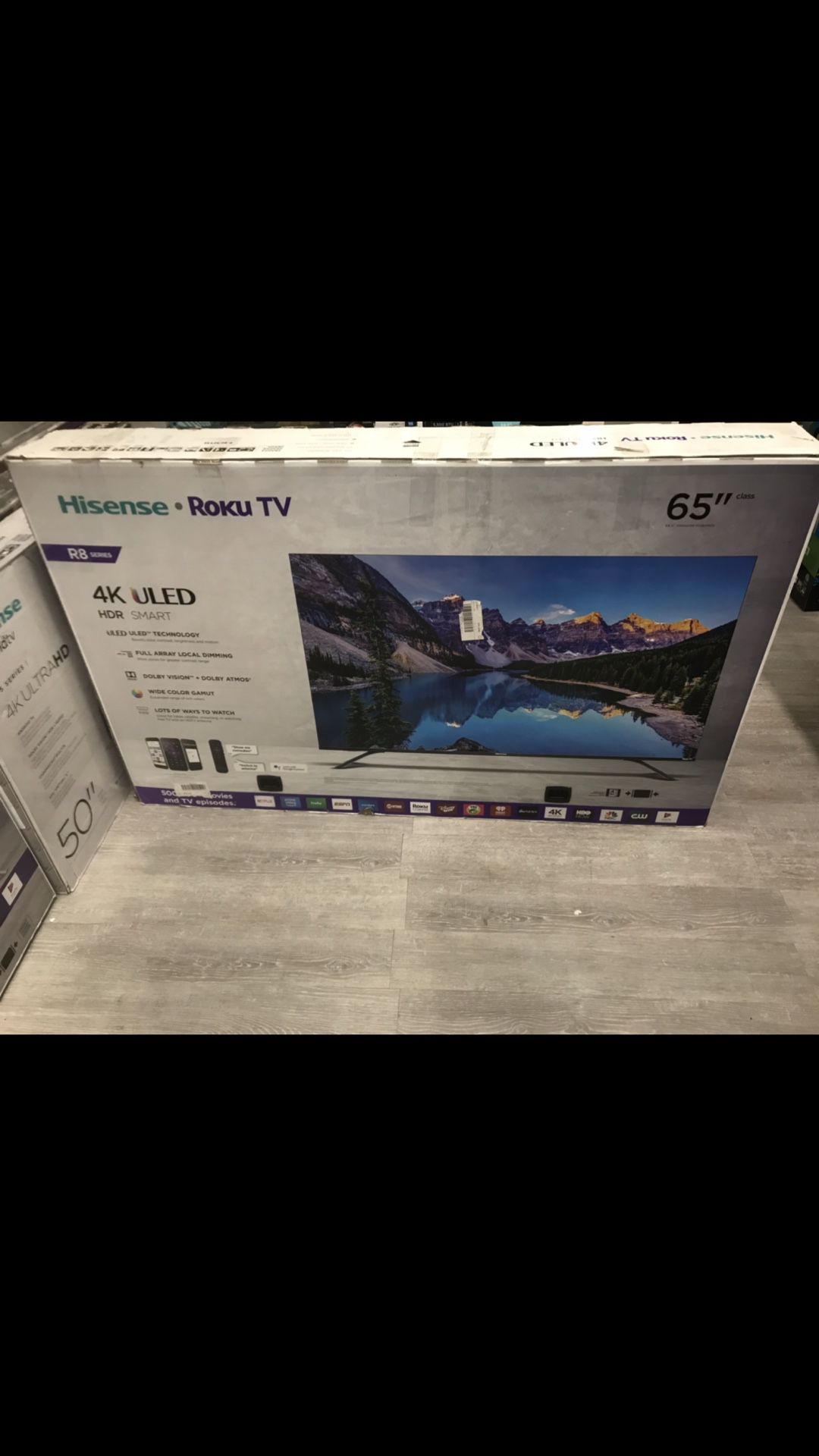 65 INCH HISENSE 4K ROKU 8F SMART TV