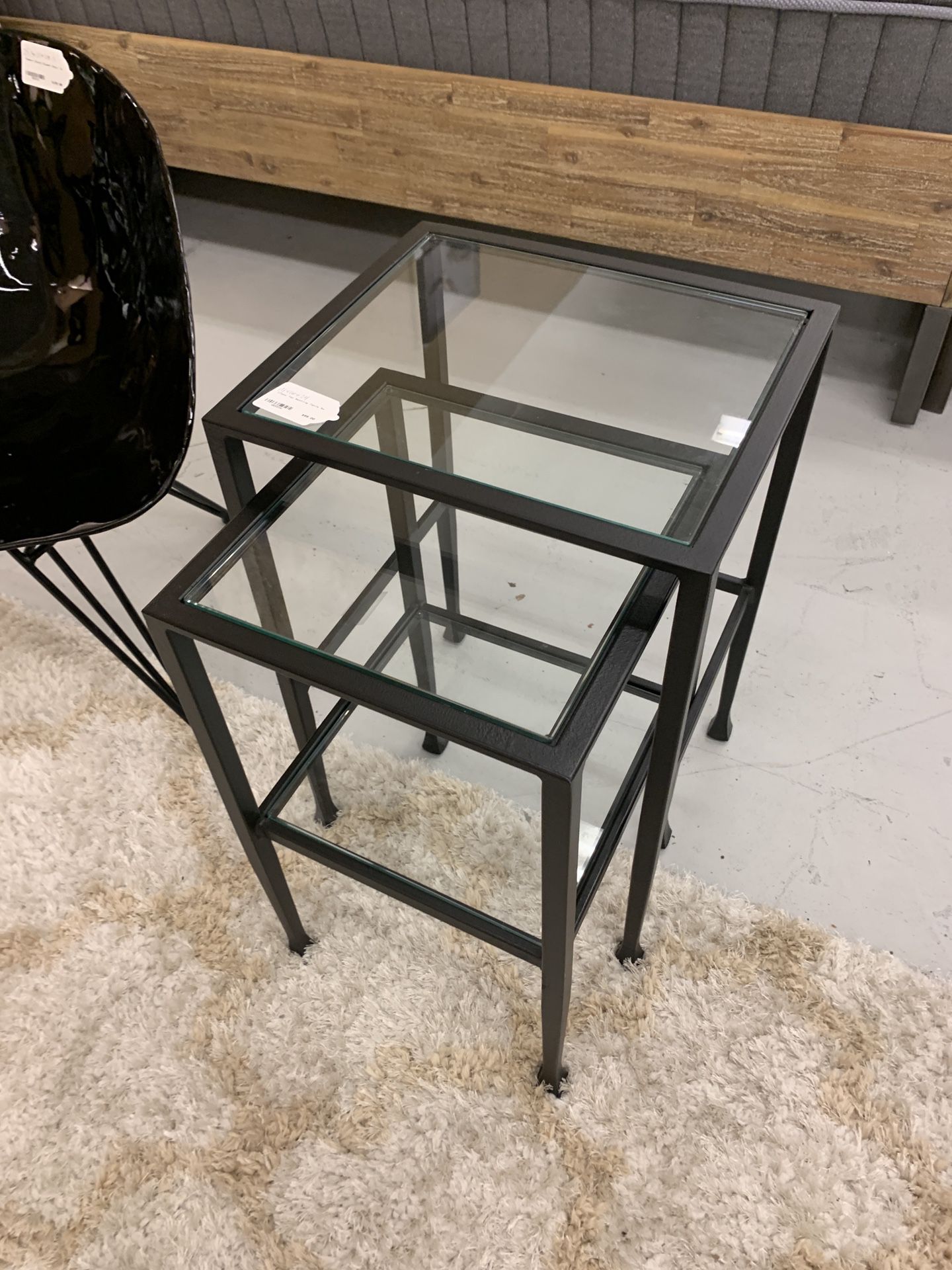 Glass Top Nesting Table