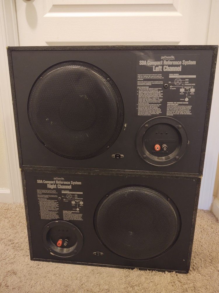 Pair of VINTAGE Polk Audio SDA CRS Compact Reference System