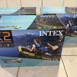 Intex 68307EP Explorer K2 Inflatable Kayak Set brand new included 2 paddles 1 pump and a carrying bag 