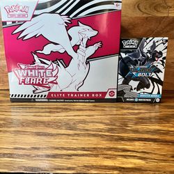 Pokemon White Flare ETB & Black Bolt Booster Bundle
