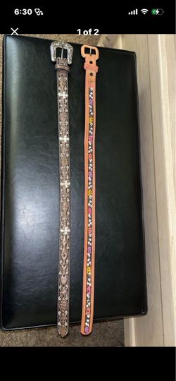 Western Leather Belts – Set of 2( for girls 🧒🏻)