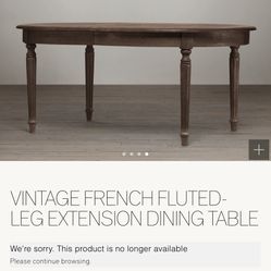 RESTORATION HARDWARE DINING TABLE 