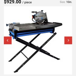 DELTA 10IN. WET TILE SAW WITH STAND