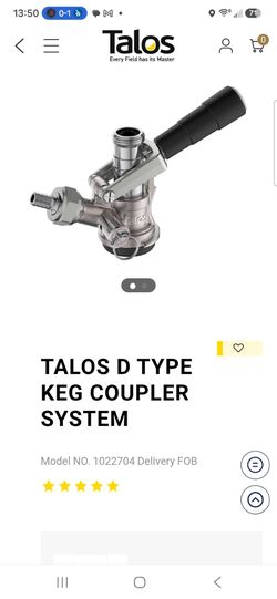 Talos  D type keg coupler