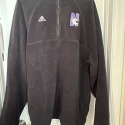 Vintage Y2K Adidas Northwestern University Quarter zip Fleece XL