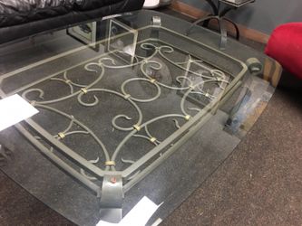 Glass and iron COFFEE TABLE, END TABLE and SOFA TABLE