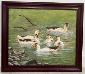 24” x 28”Wild duck oil painting