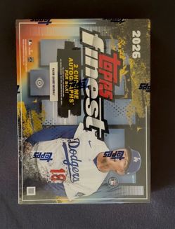 2026 Topps Finest Baseball Hobby Box - 2 Chrome Autos