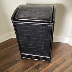 Black rattan clothes hamper