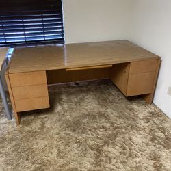 Office Desk and File Cabinet