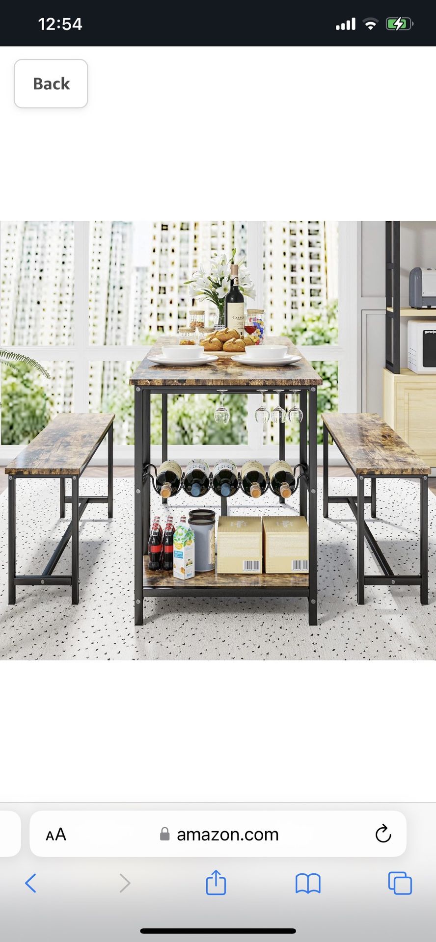 Brand New Dining Set With Wine Rack