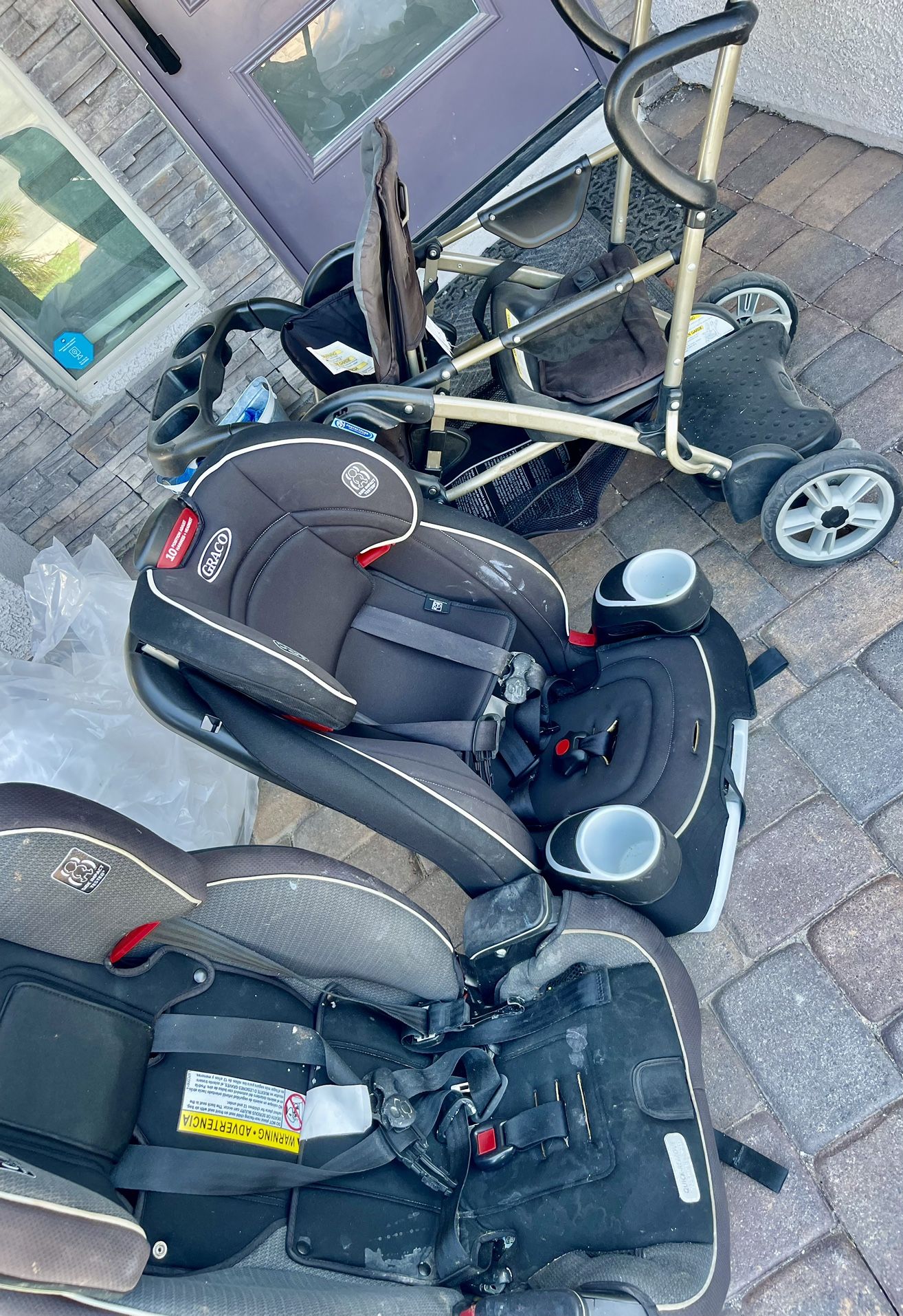 1 Stroller 2 Set/2 Carseats