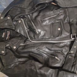 Leather Biker Jacket 100% REAL LEATHER