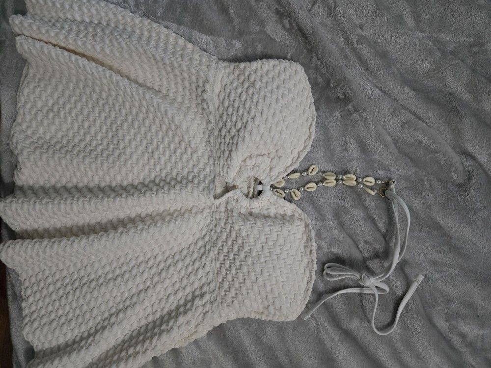 Textured TANKINI HALTER TOP