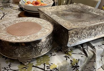 2 Silver Cake Stands