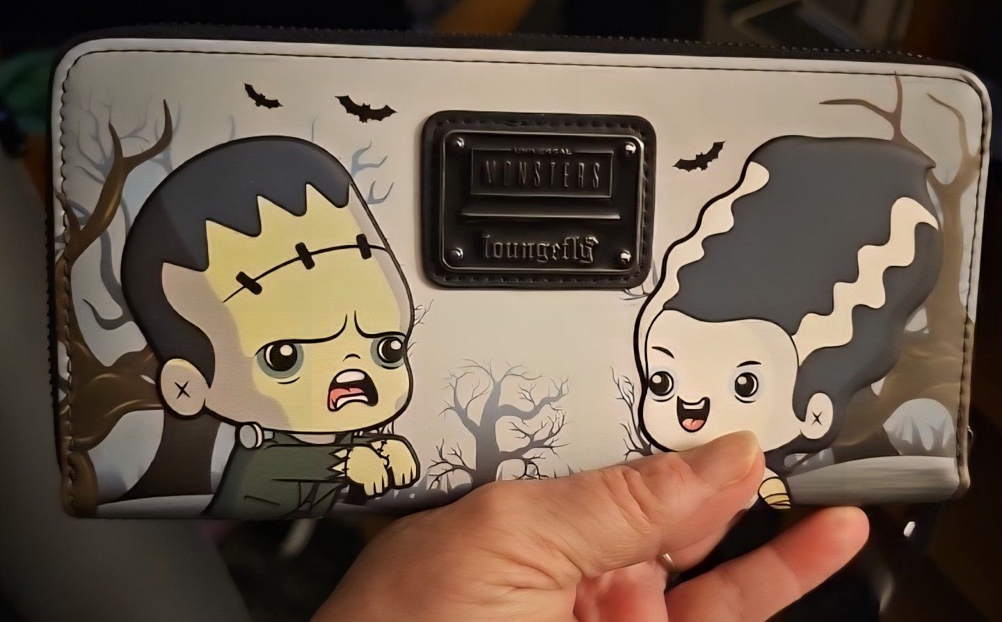 Loungefly Universal Monsters Chibi Zip Around Wallet NWT Halloween Frankenstein