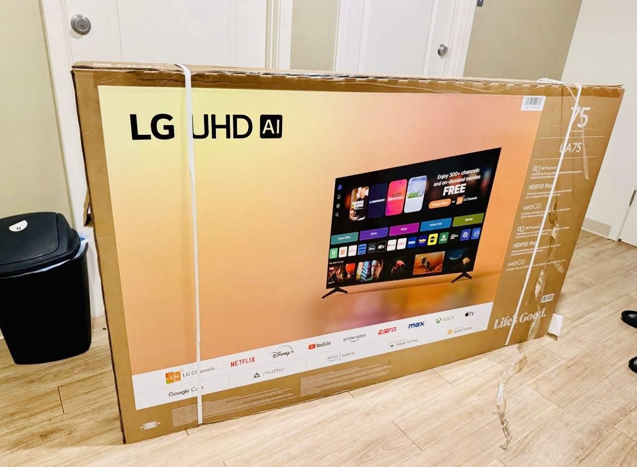 LG 75" 4K UHD UA75 AI Smart TV  Brand New In Box  Possible Delivery