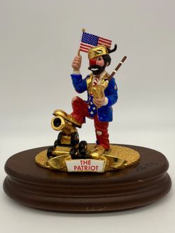 Ron Lee Clown Patriot Figurine San Francisco Music Box Co. Star Spangled Banner